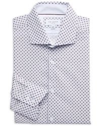 Ted Baker - Medallion Print Slim Fit Cotton Blend Dress Shirt - Lyst