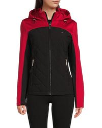 Tommy Hilfiger - Colorblock Quilted Hooded Jacket - Lyst