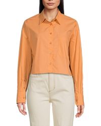 French Connection - Alissa Cropped Shirt - Lyst