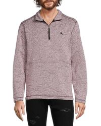 Tommy Bahama - Glacier Bay Heathered Quarter Zip Pullover - Lyst