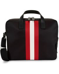 Bally Classic 3-stripe Briefcase - Black