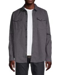 Silver Jeans Co. Stretch Cotton Twill Shacket - Gray