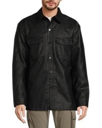 Jack & jones originals faux leather shop flight jacket with full teddy lining