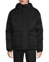 Karl Lagerfeld - Faux Fur Lined Hooded Down Jacket - Lyst