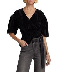 Joe's Jeans - The Mona Velvet Smocked Top - Lyst