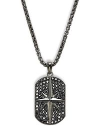 Effy - Black Rhodium Plated, Sterling Silver, & Black Spinel Pendant Necklace - Lyst