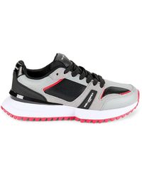 Karl Lagerfeld - Colorblock Logo Leather & Suede Sneakers - Lyst