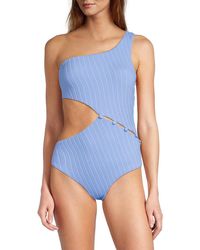 Red Carter - Asymmetrical Button One-Piece Swimsuit - Lyst