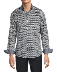 Ted Baker - Soren Geometric Stretch Cotton Shirt - Lyst