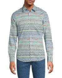 Paul Smith - Geometric Print Cotton Slim-Fit Shirt - Lyst