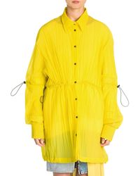 Unravel Project Nylon Drawstring Overshirt - Yellow