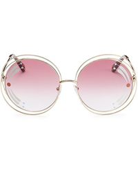Chloé 62mm Round Sunglasses - Pink