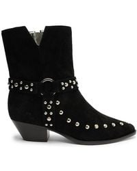 SCHUTZ SHOES - Rhiannon Studded Suede Boots - Lyst