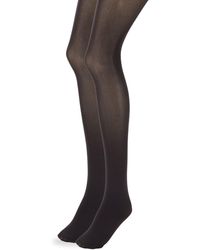 Hue 2-piece Opaque Tight Set - Black