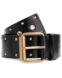 AllSaints - Studded Leather Belt - Lyst