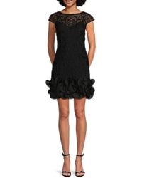 Guess - Embroidered Ruffle Mini Dress - Lyst