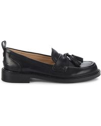 Sam Edelman Caylia Leather Tassel Loafers - Black