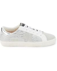 Vintage Havana - Edge Croc Embossed Leather Sneakers - Lyst