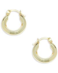 Argento Vivo - 18k Goldplated Sterling Silver Tube Hoop Earrings - Lyst