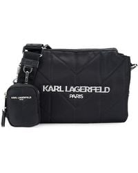 Karl Lagerfeld - Voyage Logo Quilted Crossbody Bag - Lyst