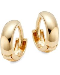 Saks Fifth Avenue 14k Yellow Gold Dome Huggie Hoop Earrings - Metallic