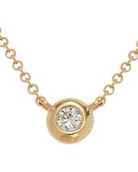 Saks Fifth Avenue - 14K & 0.10 Tcw Diamond Pendant Necklace - Lyst
