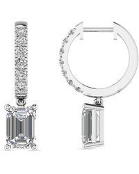 Saks Fifth Avenue - 14k White Gold & 4.50 Tcw Lab Grown Diamond Huggie Earrings - Lyst