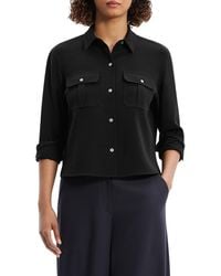 Theory - Cape Boxy Military Shirt Jacket - Lyst