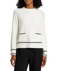 Design History - Contrast-trim Crewneck Sweater - Lyst