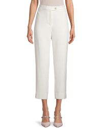 Karl Lagerfeld Solid Cropped Pants - White