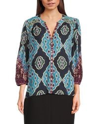 Ba&sh - Chemise Ikat-Inspired Shirt - Lyst