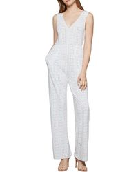 BCBGeneration Spiral Ladder Cut-out Jumpsuit - White