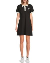 Karl Lagerfeld - Contrast-Trim Polo Minidress - Lyst