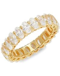 Lafonn - Goldplated Sterling Silver & Simulated Diamond Eternity Ring - Lyst