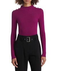 Tahari - The Yana Rib-Knit Mock-Turtleneck Sweater - Lyst