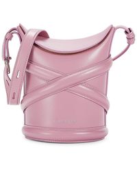 Alexander McQueen - Curve Leather Mini Bucket Bag - Lyst