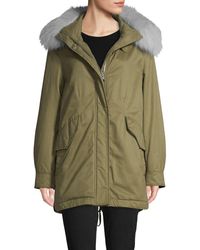10 Crosby Derek Lam Fox Fur-trim Parka - Green