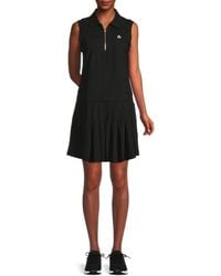Tommy Hilfiger - Zip-front Sleeveless Pleated Polo Dress - Lyst