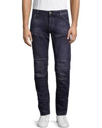 G-Star RAW Five-pocket Medium-rise Deconstructed Jeans - Blue