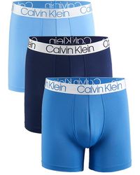 Calvin Klein Ultra Soft 3-pack Boxer Briefs - Blue