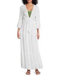 La Moda Clothing - Sequined Trim Cover-Up Maxi Dress - Lyst