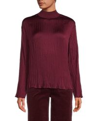 Vince - Satin Pleated Top - Lyst
