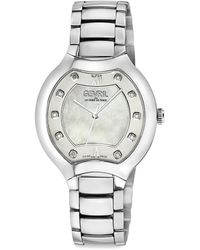 Gevril - Lugano 35Mm Stainless Steel, Mother Of Pearl & Diamond Bracelet Watch - Lyst