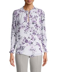 calvin klein floral blouse