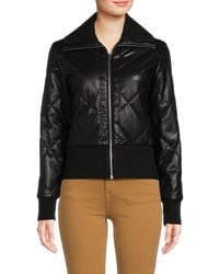 Calvin Klein - Faux Leather Quilted Jacket - Lyst