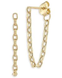 Saks Fifth Avenue - 14k Yellow Gold Link Chain Drop Earrings - Lyst