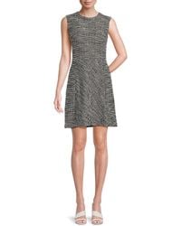 Calvin Klein - Tweed Sleeveless A-Line Minidress - Lyst
