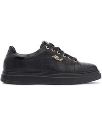 Karl Lagerfeld - Logo Pin Leather Sneakers - Lyst