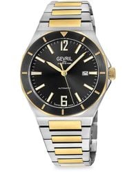 Gevril - High Line 43mm Swiss Automatic Two Tone Stainless Steel Watch - Lyst