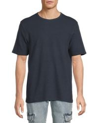 Kenneth Cole - Textured Stretch Cotton T-Shirt - Lyst